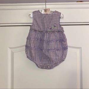COPY - Baby Headquarters purple gingham bodysuit